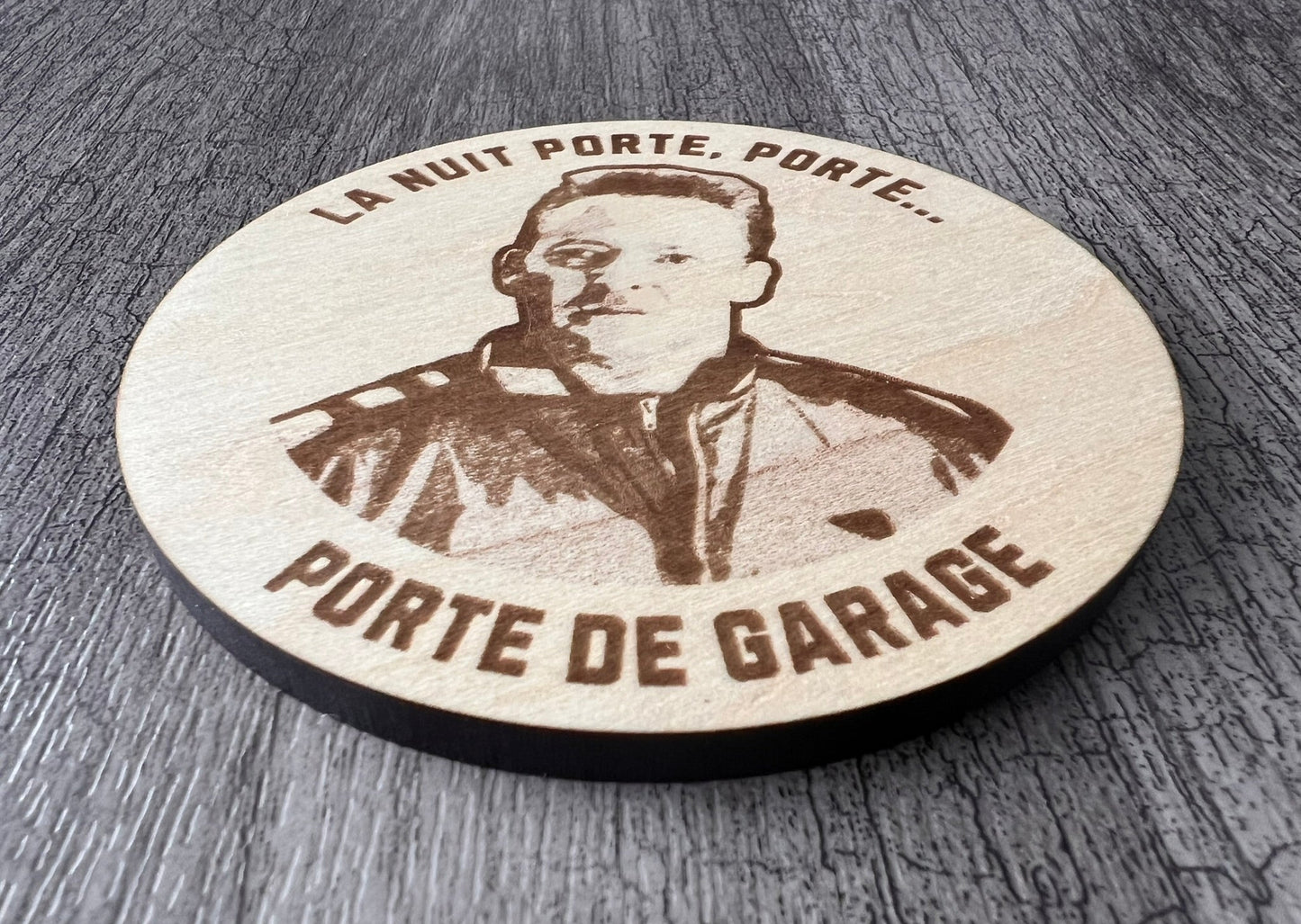 Un Sous-verres "La nuit porte de garage"