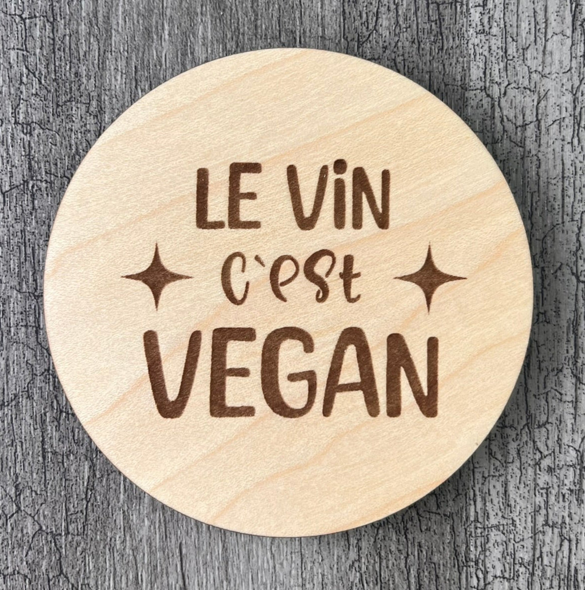 Un Sous-verres "Le Gin c'est vegan"