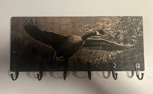 Porte-clés mural en bois - Bernache (Outarde)