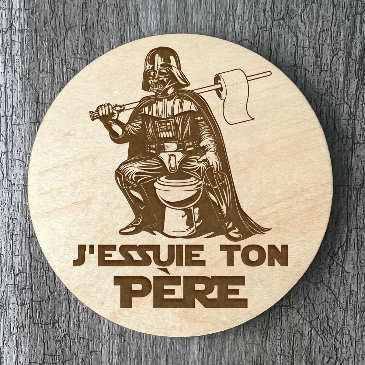 Un Sous-verres "J'essuie ton père"