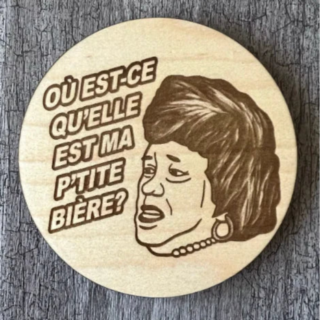 Sous-verres "Où est-ce qu'elle est ma p'tite bière"