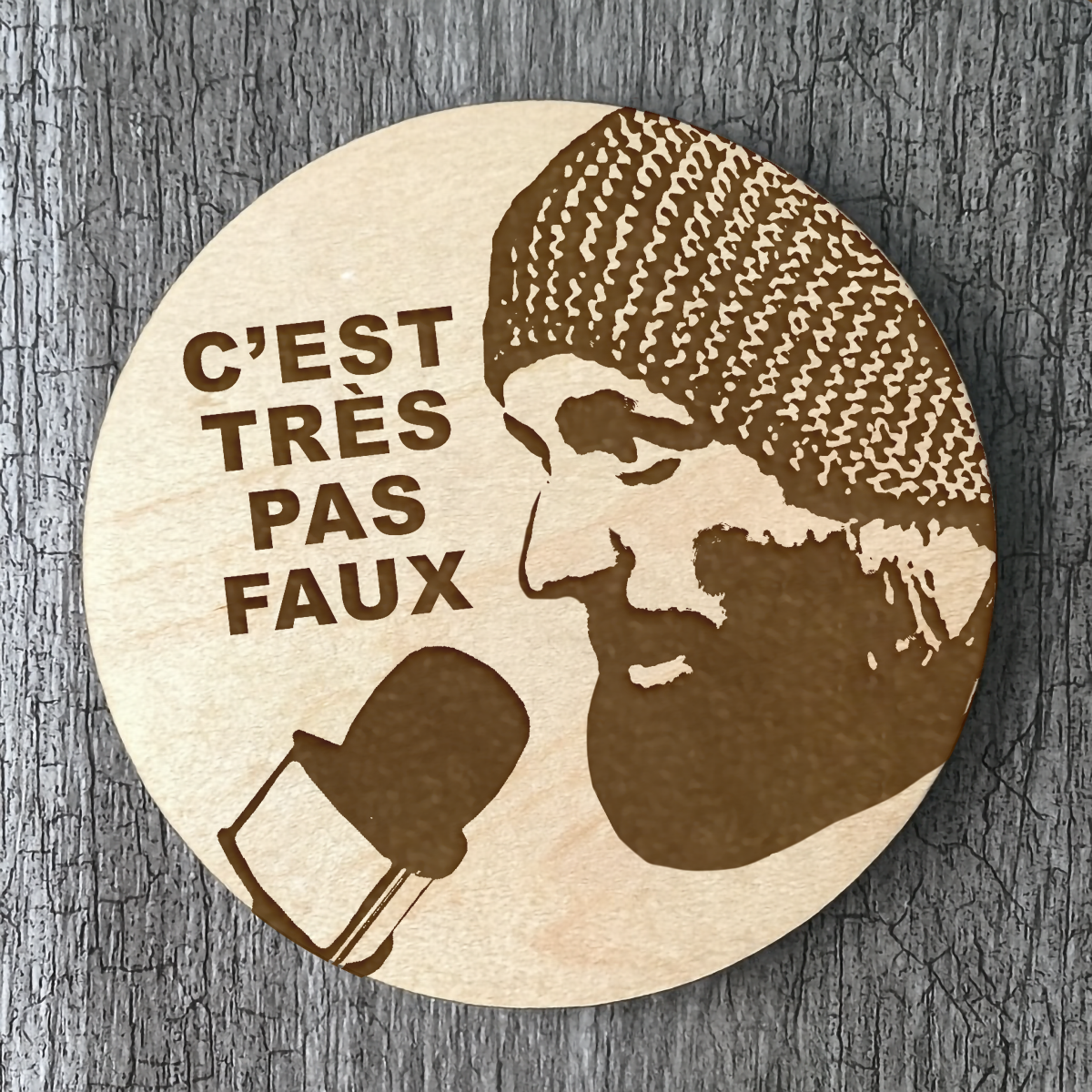 Un Sous-verres "C'est très pas faux"