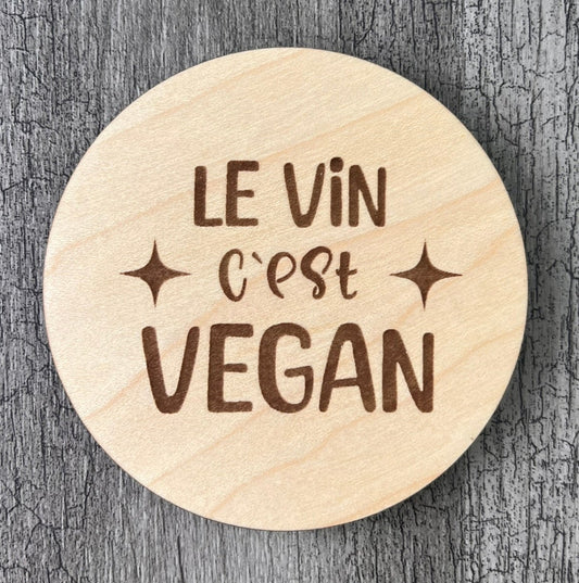 Un Sous-verres "Le Gin c'est vegan"