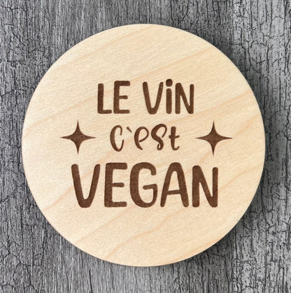 Un Sous-verres "Le Gin c'est vegan"