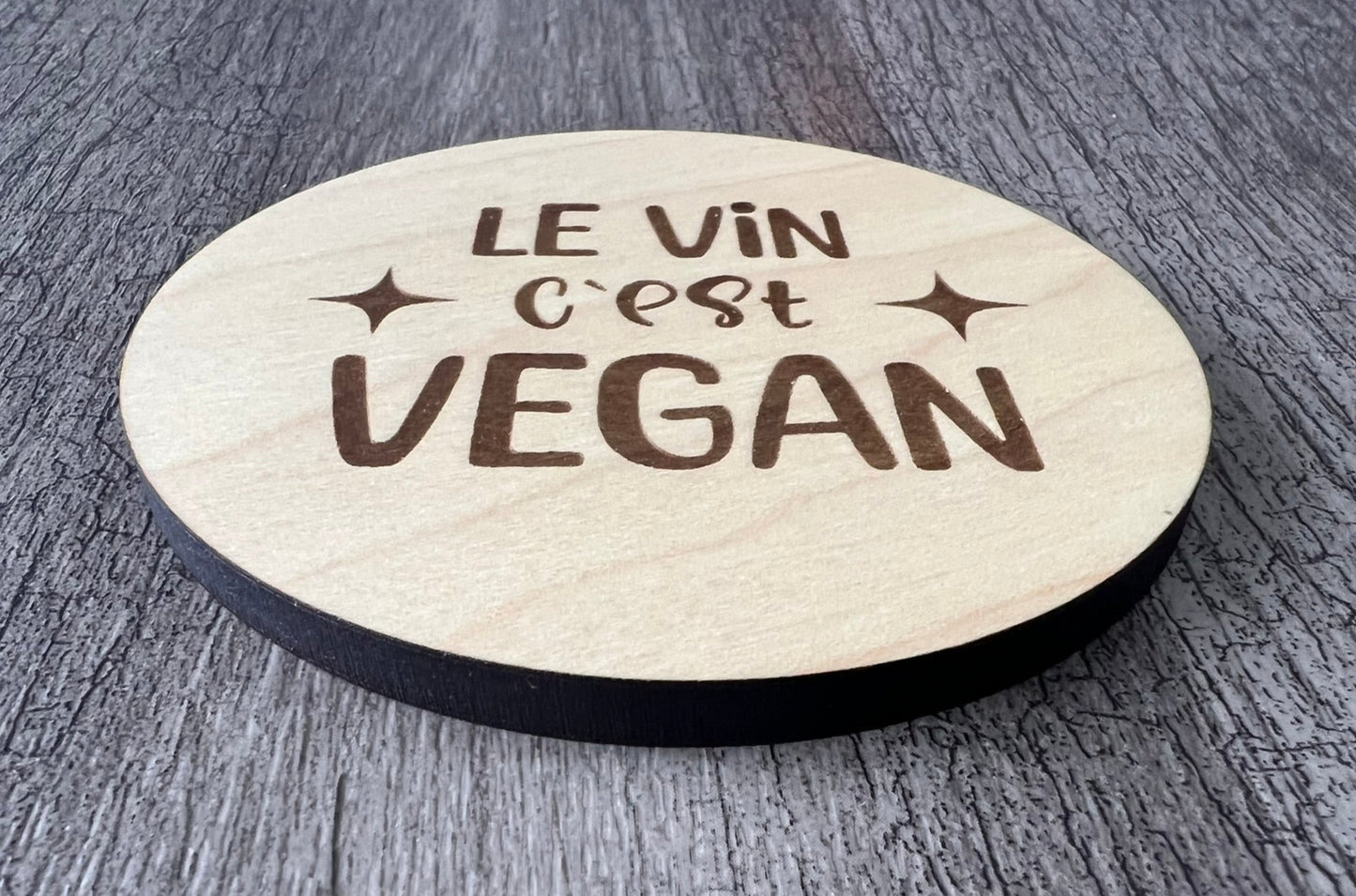 Un Sous-verres "Le Gin c'est vegan"
