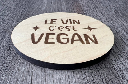 Un Sous-verres "Le Gin c'est vegan"