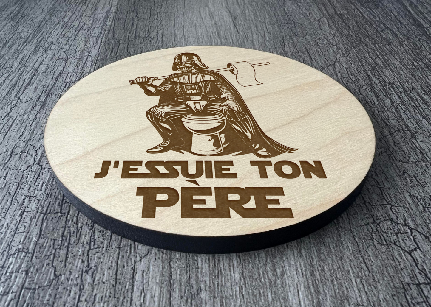 Un Sous-verres "J'essuie ton père"