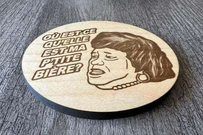 Sous-verres "Où est-ce qu'elle est ma p'tite bière"