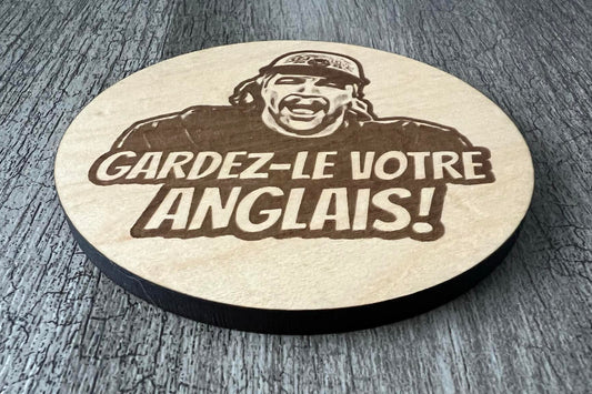 Sous-verres "Gardez-le votre anglais"