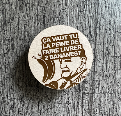 Un Aimant "Faire livrer 2 bananes"