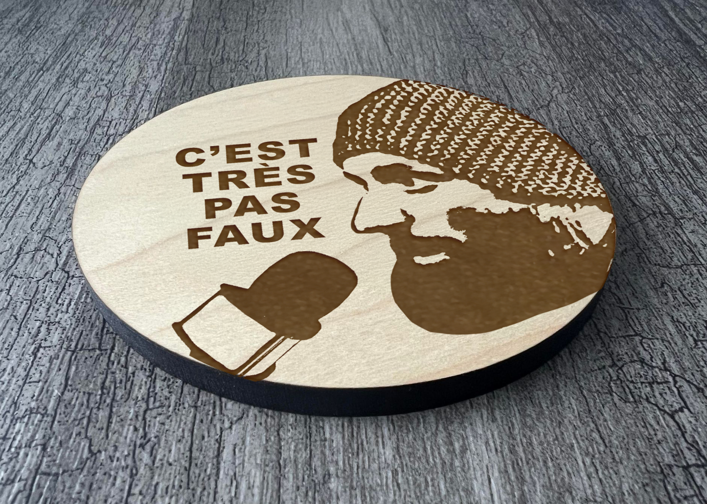 Un Sous-verres "C'est très pas faux"