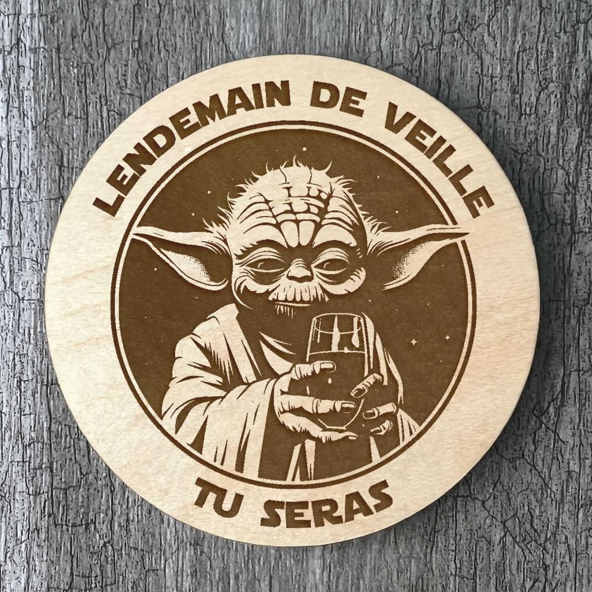 Un Sous-verres "Lendemain de veille tu seras"