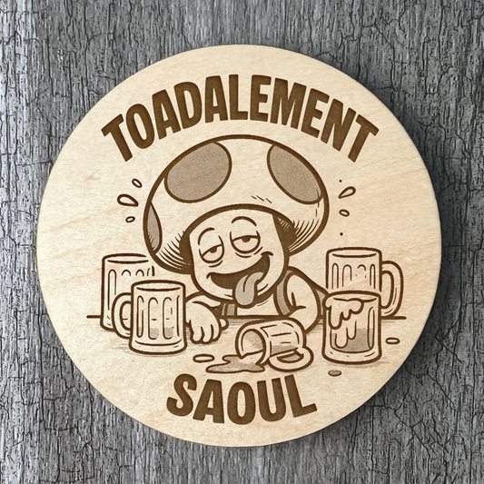 Un Sous-verres "Toadalement saoul"